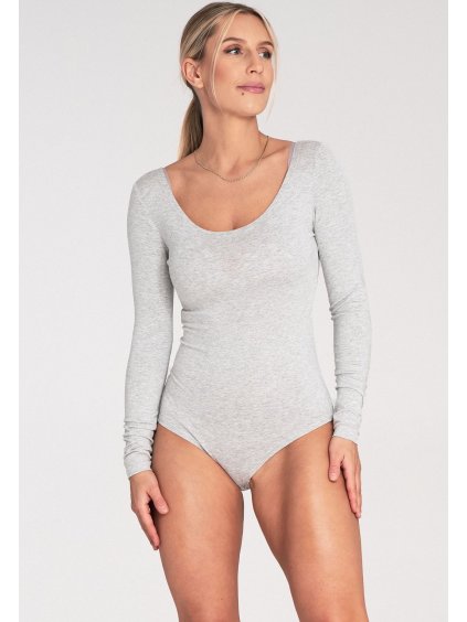 Világosszürke klasszikus női body