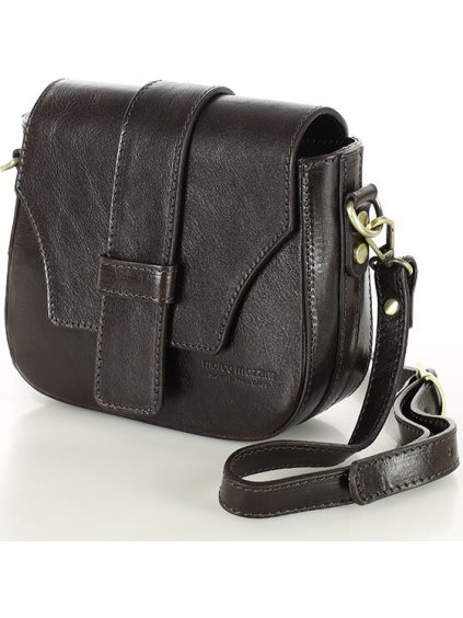 MAZZINI VERONA Sötétbarna bőr crossbody