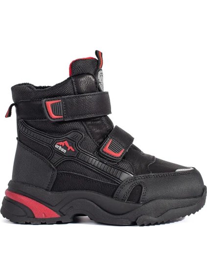 Fekete bélelt fiú bokacsizma