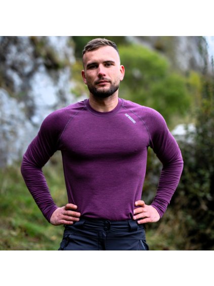 Férfi lila melírozott termopóló