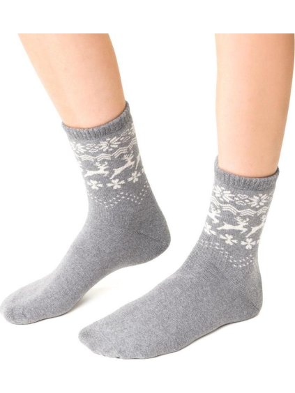 Szürke női frottír zokni Art.123