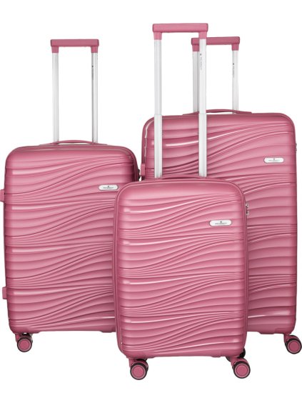 Peterson Pink 3 részes bőröndkészlet