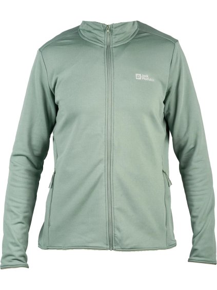 Világoszöld női pulóver Jack Wolfskin Pack and Go FZ W