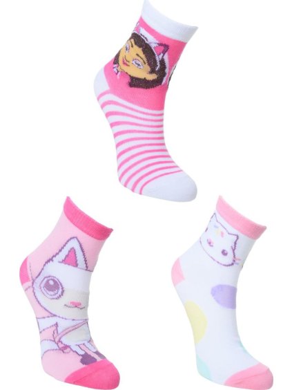 3 pár Gabby's Dollhouse lány zokni készlet