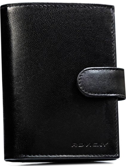 Függőleges fekete férfi pénztárca  Rovicky L232