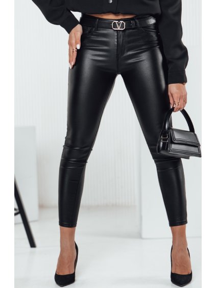 Fekete női WAXSTEP bőrnadrág