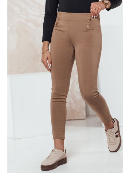 Női teveszínű nadrág magas derékkal MODSTORY