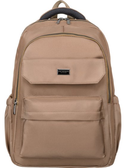 Peterson bézs bőröndhöz rögzíthető hátizsák