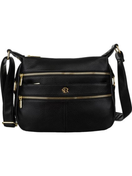 Rovicky fekete női crossbody táska hosszú pánttal