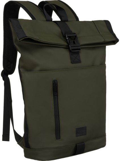 Nagy, sötétzöld hátizsák laptop zsebbel Peterson