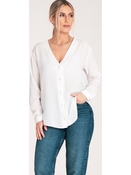 Női krémszínű ing, hosszú ujjú