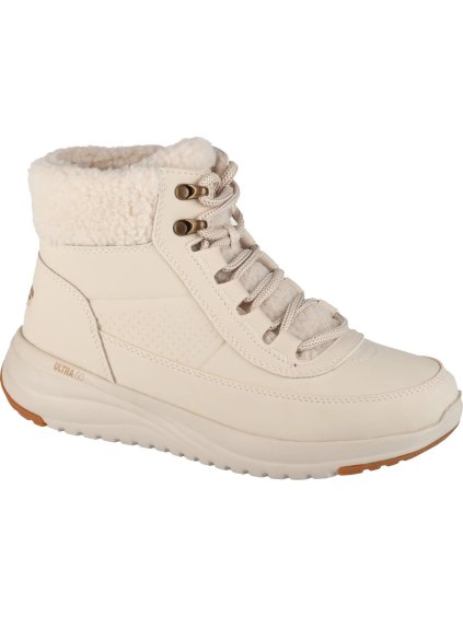 Krémszínű női Skechers On-The-Go Stellar - Alpine Adventure téli bokacsizma