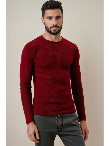 Bordó férfi pulóver