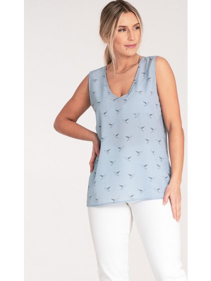 Női világoskék mintás blúz