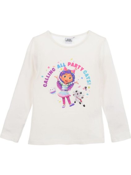 Gabby's Dollhouse fehér lány hosszú ujjú póló
