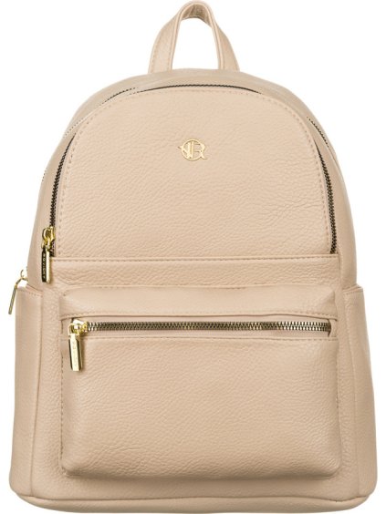 Rovicky bézs színű női elegáns hátizsák zsebekkel