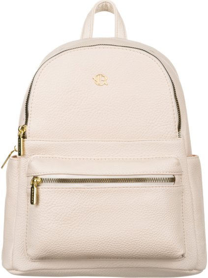 Rovicky krémszínű női elegáns hátizsák zsebekkel