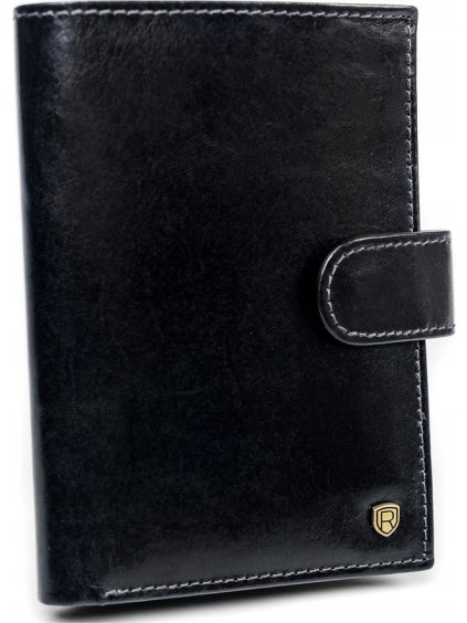 Rovicky fekete férfi bőr pénztárca zárral és RFID rendszerrel L246