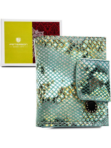 Peterson kék-arany női pénztárca RFID rendszerrel Y750