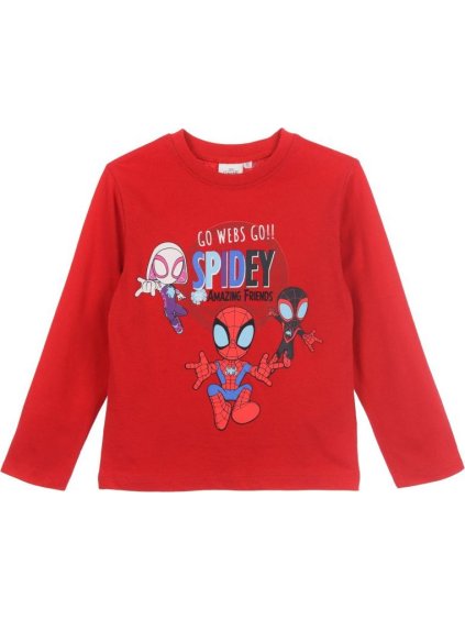 Spidey és csodálatos barátai piros hosszú ujjú fiú póló