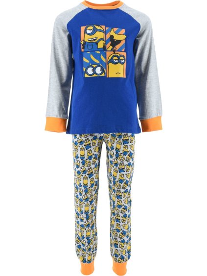 Kék meleg pizsama fiúknak Minions