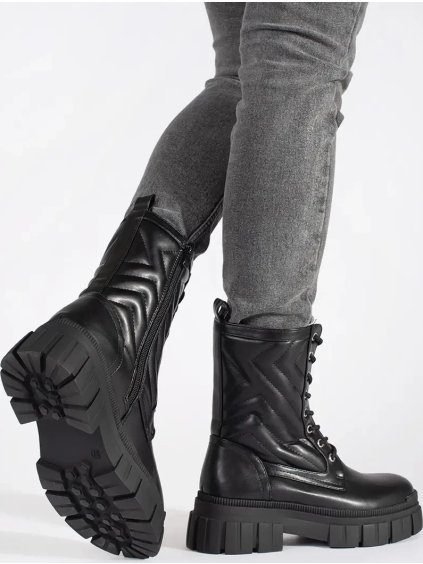 Fekete worker cipők SHELOVET