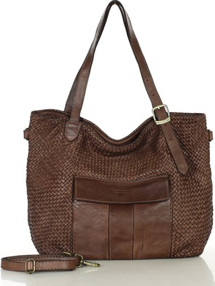 MARCO MAZZINI nagy barna szőtt táska