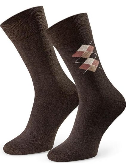 Barna férfi öltöny zokni mintákkal Art.056 (Méret 42/44)