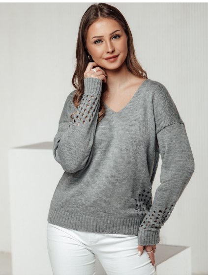 Világosszürke női pulóver SOFTARE