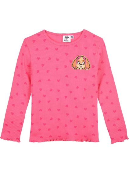 Rózsaszín lány hosszú ujjú póló Paw Patrol - Skye