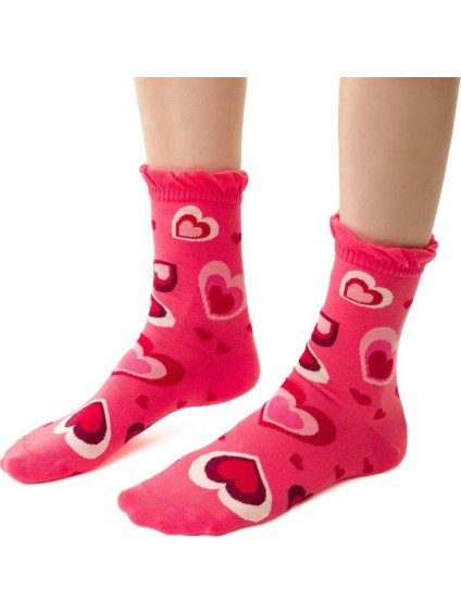 Sötét rózsaszín női magas zoknik STEVEN