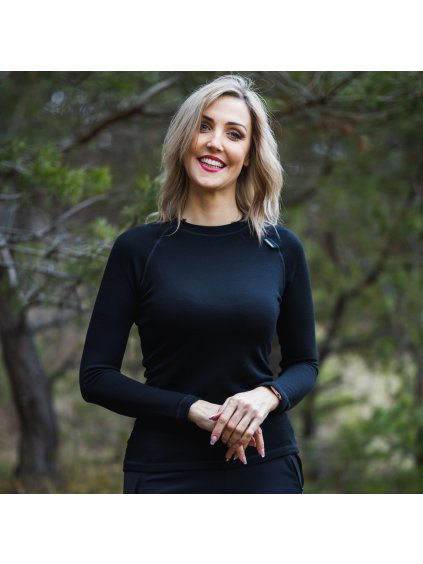 Női fekete funkcionális póló