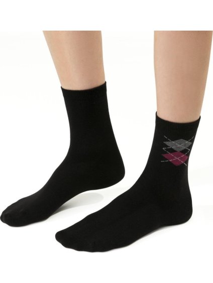 Fekete pamut női zokni Art.099