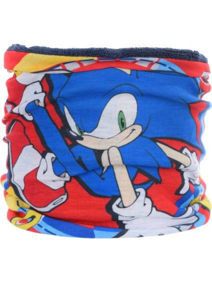 Piros és kék fiú nyakmelegítő Sonic (Méret ONE SIZE)
