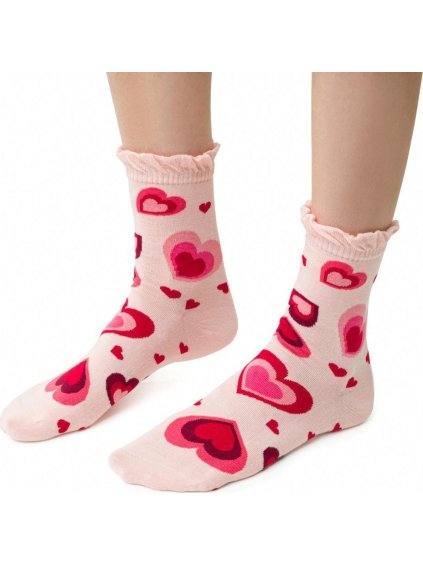 Piros férfi karácsonyi zokni rénszarvassal Art.136