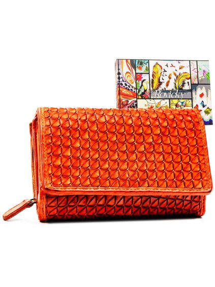 Rovicky narancssárga női pénztárca geometrikus mintával V317