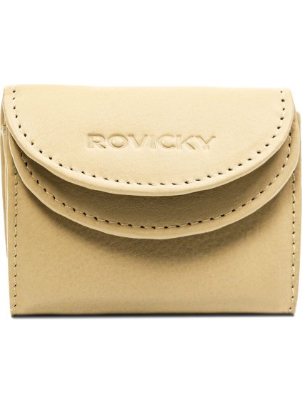 Rovicky bézs kis bőr pénztárca V308