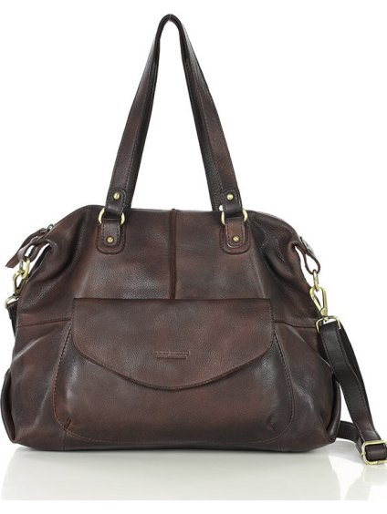 MARCO MAZZINI Sötétbarna női shopper táska