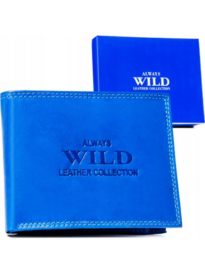 Always Wild kék férfi pénztárca zár nélkül A234