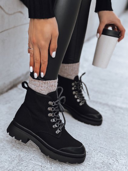 Fekete workery fűzőkkel MOSS