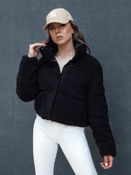 Női fekete rövid kabát CELESTIAL