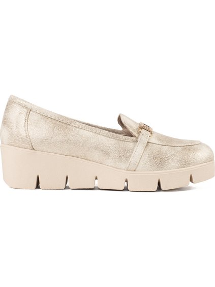 Aranyszínű éksarkú mokaszin lánccal