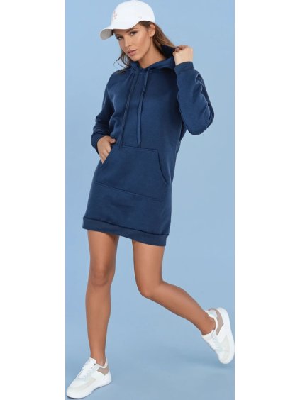Női sötétkék hosszú oversize pulóver / ruha TIMMY