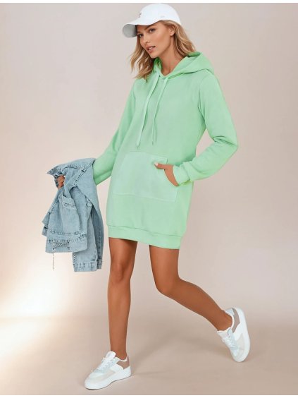 Női menta színű hosszú oversize pulóver / ruha TIMMY