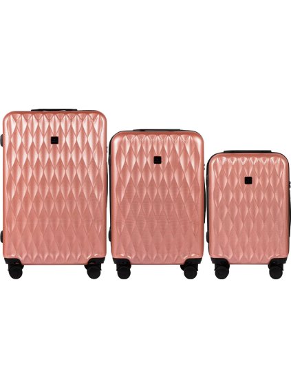 Rózsaszín utazóbőröndkészlet GOLDEN EAGLE