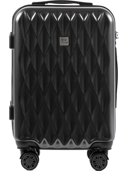 Sötétszürke utazóbőrönd csavart mintával GOLDEN EAGLE 55x45x25 cm