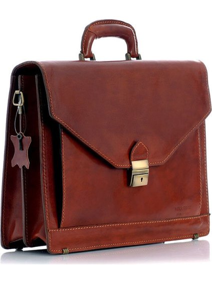 Férfi barna bőr aktatáska MARTINO