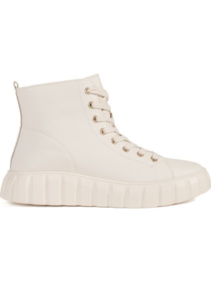 Női krémszínű platformos boka tornacipő