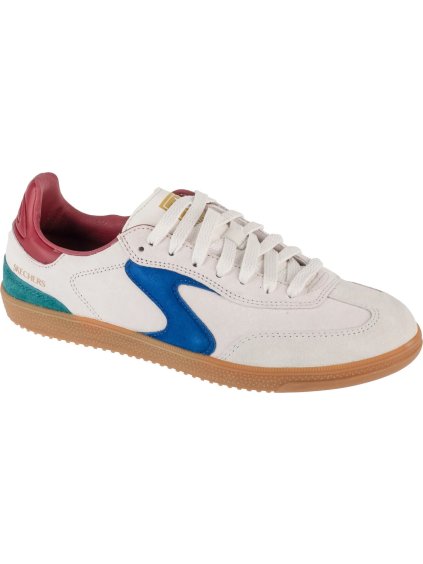 Krémszínű női bőr tornacipő színes elemekkel Skechers Hotshot - For The Win