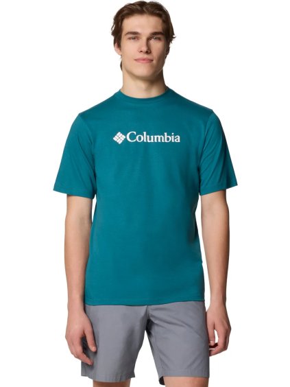 Türkiz férfi rövid ujjú póló Columbia CSC Basic Logo SS Tee
